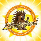 libertarian, porcupine, gold star, awesome, fun, happy, positive, illustration