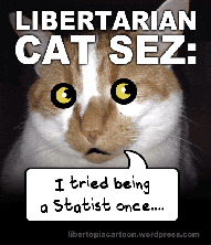 libertarian, cat meme, statism, statist