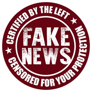 fake news, logo, leftism, left, censorship, censored, protection