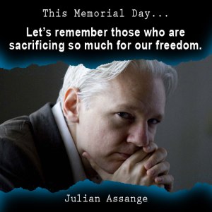 Julian Assange, Meme, memorial day, liberty, freedom, remembering, honoring, libertarian, voluntaryist