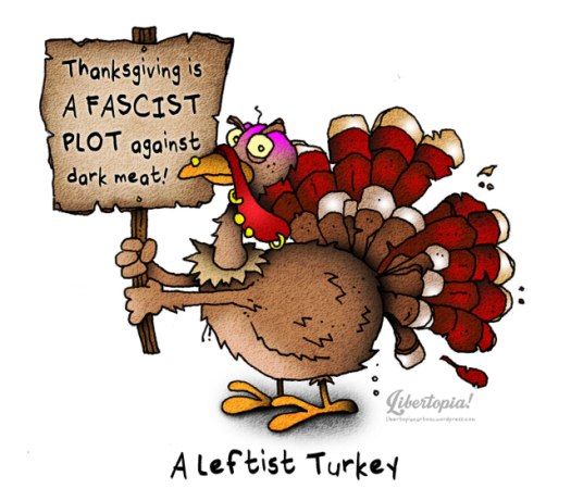 Thanksgiving, turkey, cartoon, leftist, leftism, parody, satire, funny, awesome artwork, libertarian