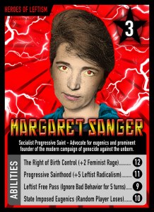 Margaret Sanger, Parody, Leftism, Card Game
